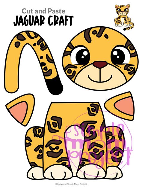 Jaguar Cut And Paste Craft Simple Mom Project Store