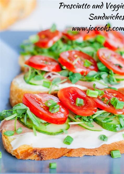 Prosciutto And Veggie Sandwiches Jo Cooks