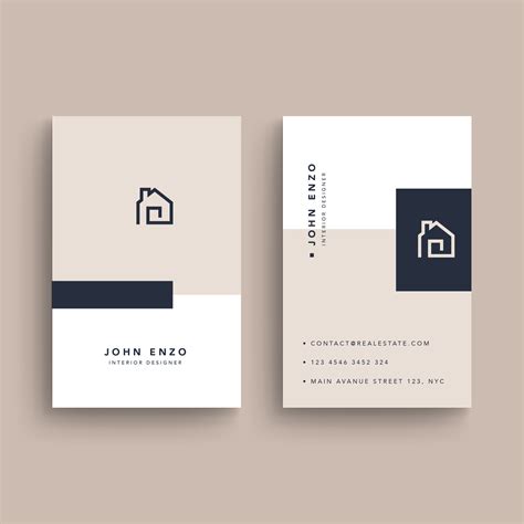 Starting an interior design business is not a simple task. Real Estate Business card in 2020 (With images) | Graphic ...