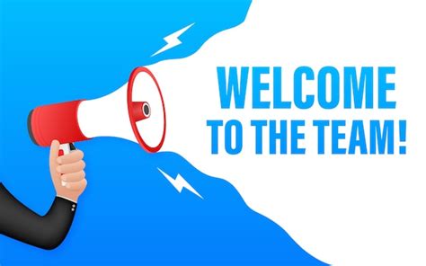 Premium Vector Welcome To The Team Hanging Sign On White Background