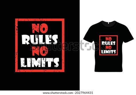 No Rules No Limits T Shirt Stock Vector Royalty Free 2027964431