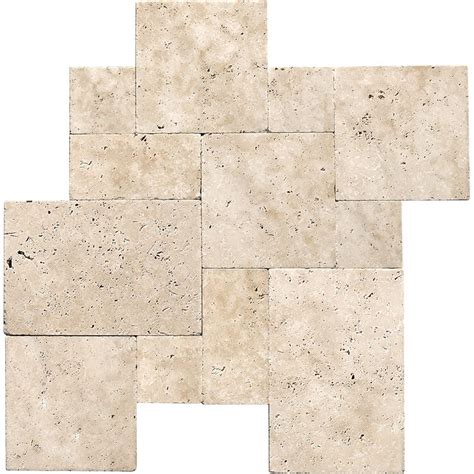 Ivory Tumbled Travertine Patterns Versailles Pattern Marble System Inc