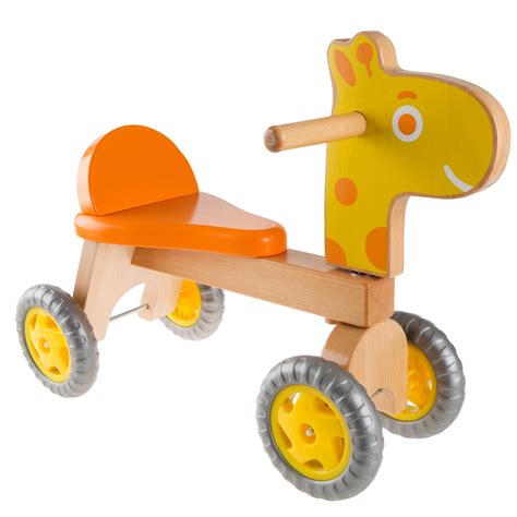 Walk And Ride Wooden Giraffe Balance Bike For Toddlers 1 2 Years Old