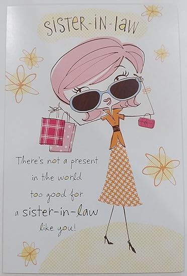 Happy Birthday Sister In Law Greeting Card Funny Cute W Envelope Office Products