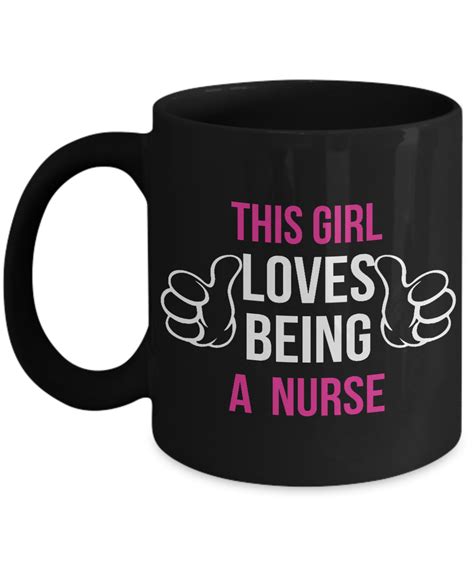 loves being nurse black ts in a mug nurse ts nurse