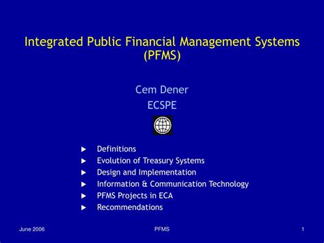Ppt Integrated Public Financial Management Systems Pfms Cem Dener