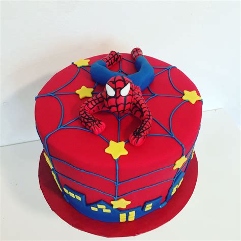 Spider Man Fondant Cake Spiderman Birthday Cake Spiderman Cake Cake