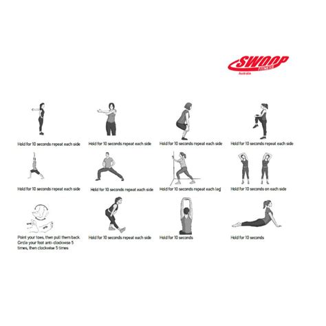 Stretching Charts Swoop Fitness Australia Personal Training In