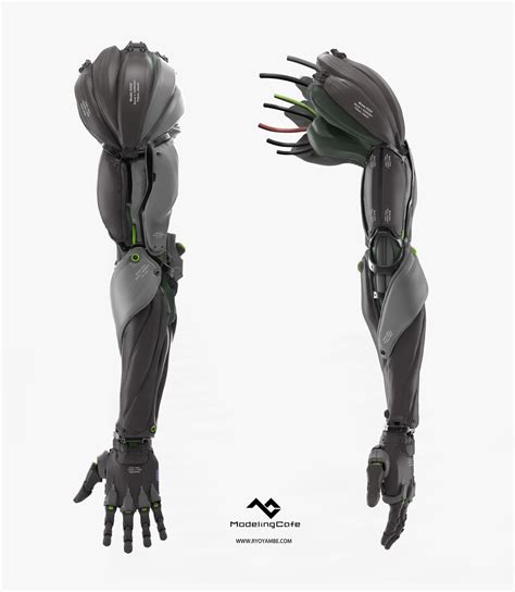 Prosthetic Arm Concept Ryo Yambe Arte De Robô Ciborgues Braço Robótico