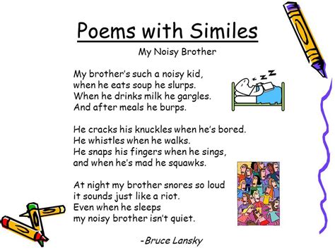 Poems With Similes My Noisy Brother