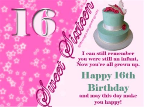 Sweet 16 16th Birthday Quotes 16th Birthday Wishes Birthday Wishes