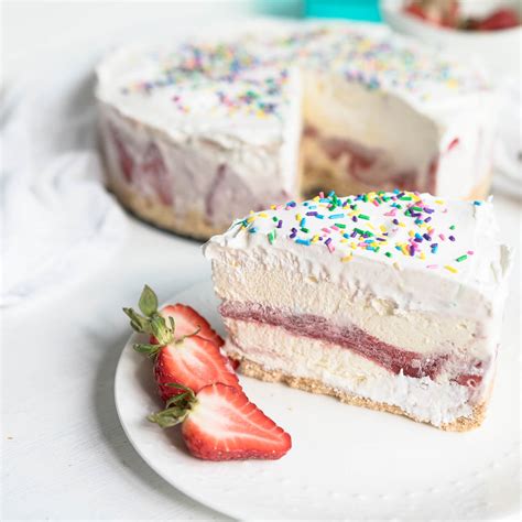 Strawberry Vanilla Ice Cream Cake The Infinebalance Food Blog