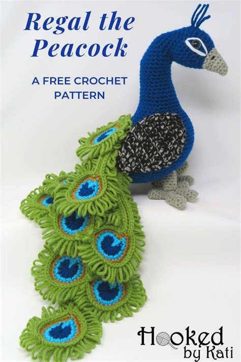 Regal The Peacock Free Crochet Pattern Hooked By Kati Crochet