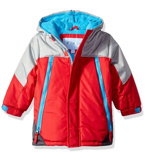 Boys Striped Ski Jacket Colorblock Red Cq180x7heao Size 2t Ski