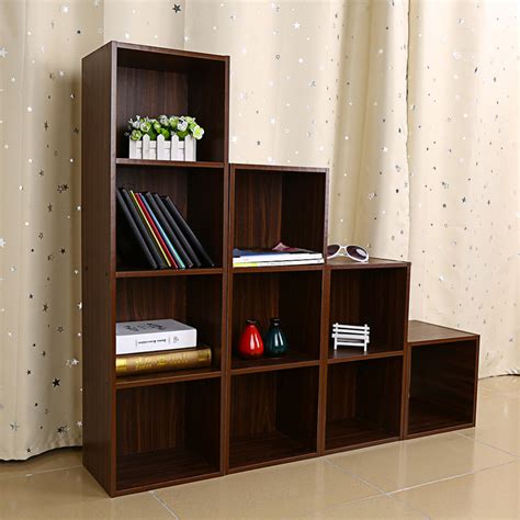 Multi Function Wooden Bookcase Sundries Shelf Standing Book Shelves