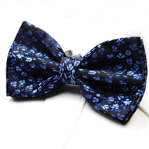 Blue And Black Floral Bow Tie Nz Ties