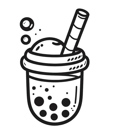 Simple Boba Tea Coloring Page Download Print Or Color Online For Free