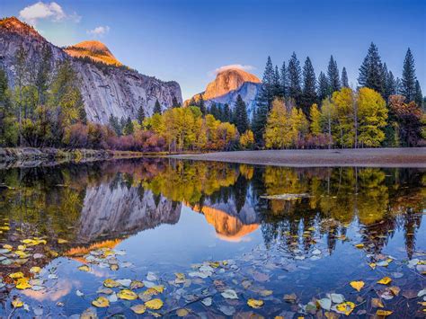 Yosemite National Park California Merced River Autumn Reflection