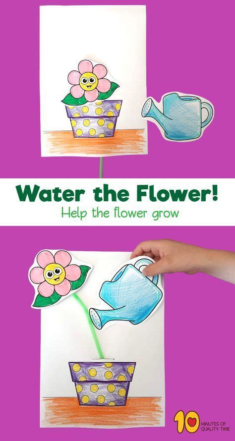 Water The Flower To Help It Grow Strawscraftsforkidspreschool