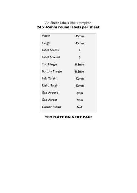 Maybe you would like to learn more about one of these? A4 Sheet Labels Labels Template 24 X 45mm Round Labels ...