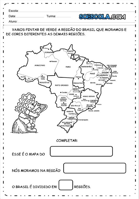 Rosearts Atividades Para Imprimir Regioes Brasileiras Atividades De Images