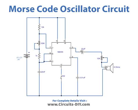 Morse Code Oscillator Using NE555 Precision Timer IC