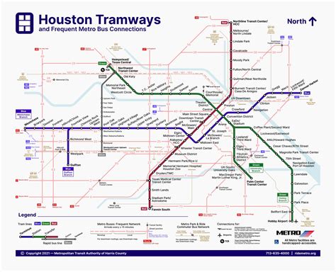 Map Of Houston Tram Tram Lines And Tram Stations Of Houston