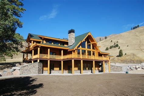 Some small log cabin plans may be designed with the great room, dining area and kitchen open. Log Home Portfolio | Montana Ranch | Luxury Country Log Home