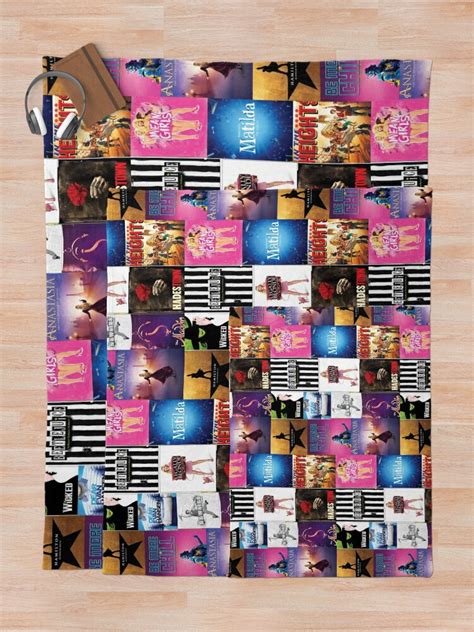 Musical Playbill Collage Throw Blanket For Sale By Emma Drawss