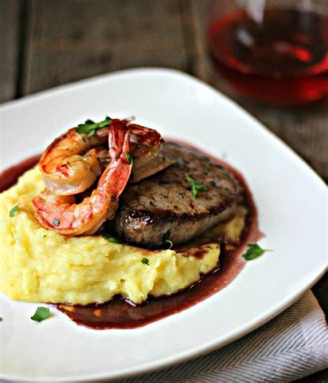 These accents are carried through the meal from cocktails to appetizers to salad. Surf and Turf with Red Wine Sauce | Recipe | Date night ...