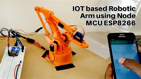 Iot Based Robotic Arm Using Nodemcu Esp8266 Youtube