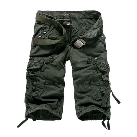men summer army cargo short cotton multi pockets military tactical camouflage casual man jogger