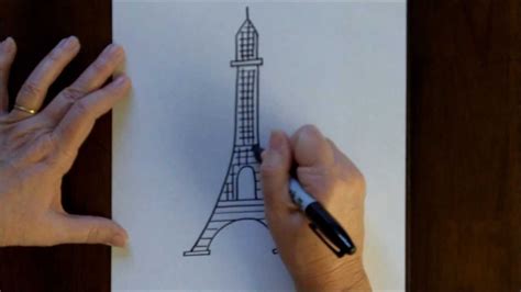 Free Drawing Lesson How to Draw the Eiffel Tower Easy Simple Drawing