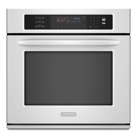Shop Kitchenaid 30 Inch Single Electric Wall Oven Color White At
