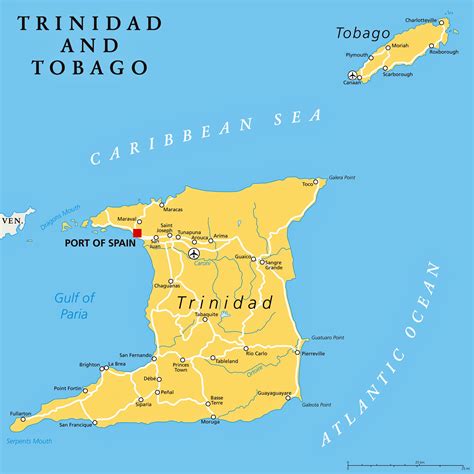 Trinidad And Tobago Maps Printable Maps Of Trinidad And Tobago For