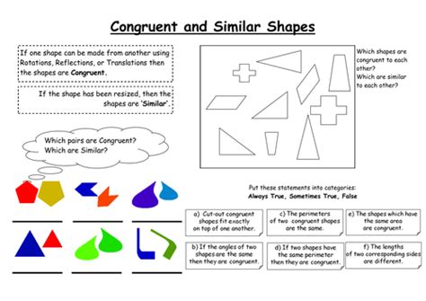 Congruent And Similar Shapes By Ygbjammy Teaching Resources Tes