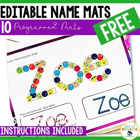 Full Proof Editable Name Tracing Activities For Preschoolers Sea Of