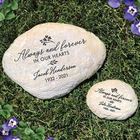 Always Forever In Our Hearts Memorial Garden Stone Tsforyounow