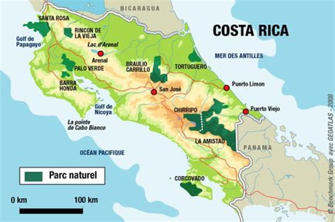 La Carte Du Costa Rica