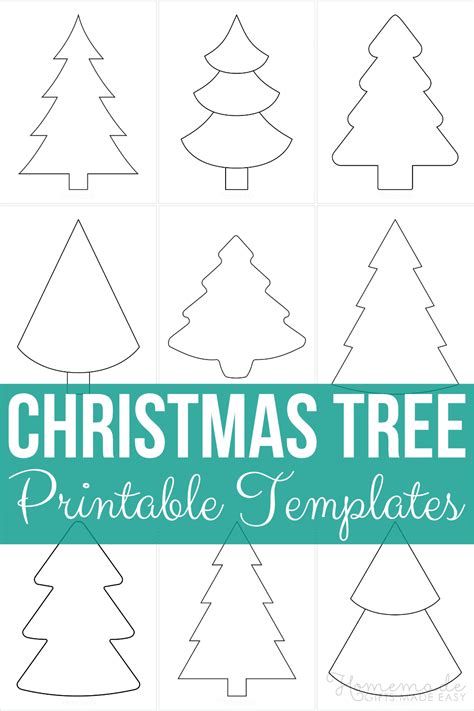 Christmas Tree Templates Free Printable Outlines Patterns In All Shapes