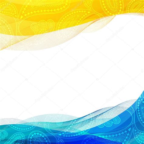 ✓ free for commercial use ✓ high quality images. Abstract background, blue and yellow transparent waved ...