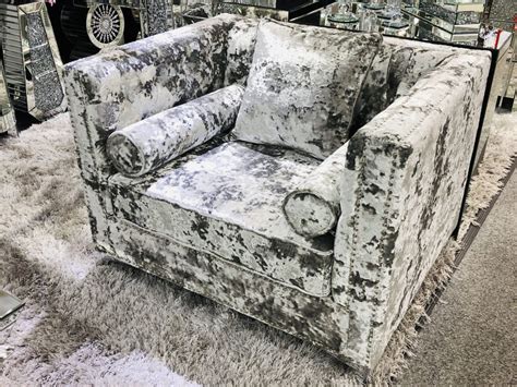 Chairs └ furniture └ home & garden all categories food & drinks antiques art baby books, magazines business cameras cars, bikes, boats clothing, shoes & accessories coins collectables. Denver Crushed Velvet Silver Arm Chair - Shawn Furniture ...