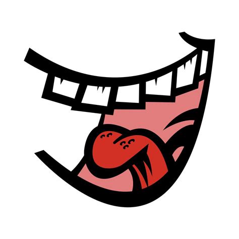 Big Happy Toothy Cartoon Smile Vector Icon 553916 Vector Art At Vecteezy