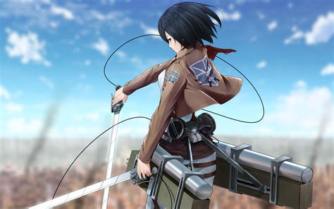 Fond D écran Anime Filles Anime Shingeki No Kyojin Mikasa Ackerman Waifu2x Vêtements