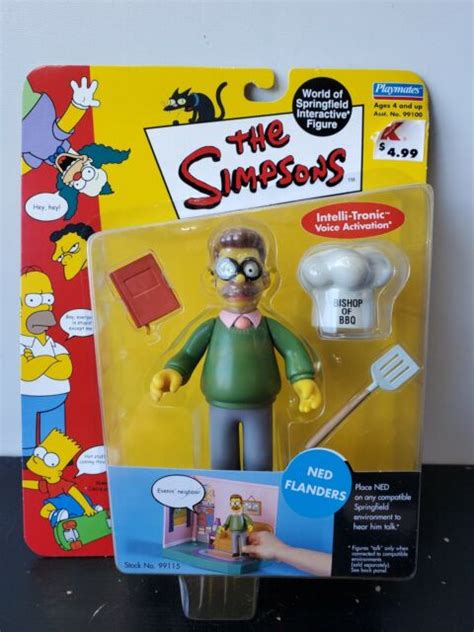 Simpsons Ned Flanders Action Figure Wos Moc Series 2 Intelli Tronic Rare Toy Ebay