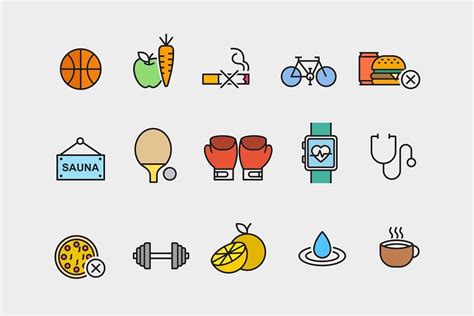 15 Wellness Icons Health Icon Fitness Icon Wellness
