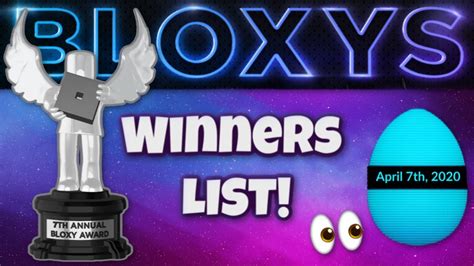 Bloxy Awards Winners List Egg Hunt Sneak Peak Roblox Youtube