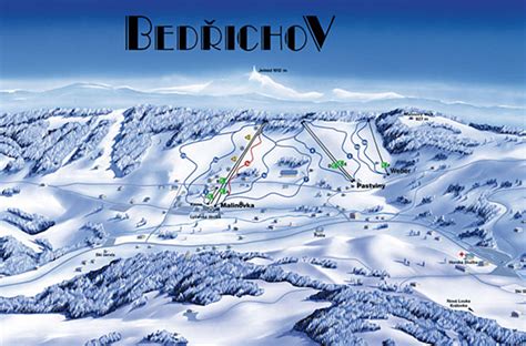 Bedrichov is calling — find the perfect hotel. * Pistenplan Bedrichov Isergebirge Tschechien