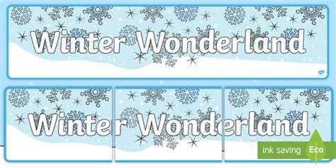 Winter Wonderland Icy Display Banner Teacher Made