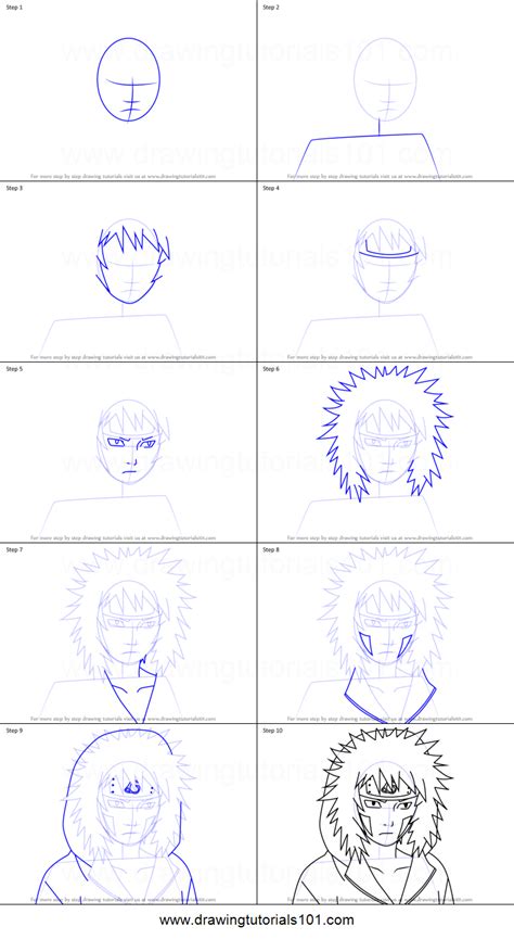How To Draw Kiba Inuzuka From Naruto Printable Step By Step Drawing